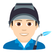 👨🏻‍🏭 Emoji Fabrikarbeiter: helle Hautfarbe JoyPixels 6.0.