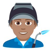 Emoji 👨🏽‍🏭 Operaio: Carnagione Olivastra su JoyPixels 6.0.