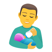 Émoji 👨‍🍼 Homme Allaitant Un Bébé sur JoyPixels 6.0.