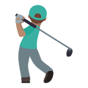 Émoji 🏌🏽‍♂️ Golfeur : Peau Légèrement Mate sur JoyPixels 6.0.