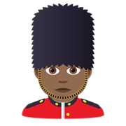 💂🏾‍♂️ Emoji Guarda Homem: Pele Morena Escura na JoyPixels 6.0.
