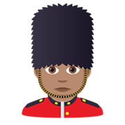 Emoji 💂🏽‍♂️ Guardia Uomo: Carnagione Olivastra su JoyPixels 6.0.