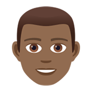 👨🏾 Emoji Homem: Pele Morena Escura na JoyPixels 6.0.
