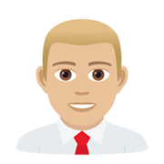 Emoji 👨🏼‍💼 Impiegato: Carnagione Abbastanza Chiara su JoyPixels 6.0.