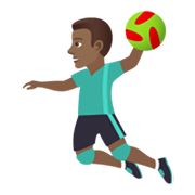Émoji 🤾🏾‍♂️ Handballeur : Peau Mate sur JoyPixels 6.0.