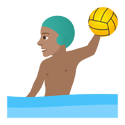 🤽🏽‍♂️ Emoji Homem Jogando Polo Aquático: Pele Morena na JoyPixels 6.0.