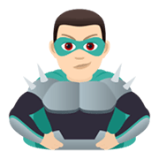 🦹🏻‍♂️ Emoji Homem Supervilão: Pele Clara na JoyPixels 6.0.
