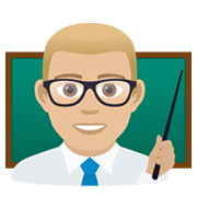 👨🏼‍🏫 Emoji Profesor: Tono De Piel Claro Medio en JoyPixels 6.0.