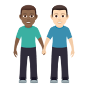 Émoji 👨🏾‍🤝‍👨🏻 Deux Hommes Se Tenant La Main : Peau Mate Et Peau Claire sur JoyPixels 6.0.