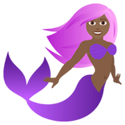 🧜🏾‍♀️ Emoji Sirena: Tono De Piel Oscuro Medio en JoyPixels 6.0.
