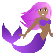 🧜🏽‍♀️ Emoji Sirena: Tono De Piel Medio en JoyPixels 6.0.