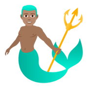 Émoji 🧜🏽‍♂️ Triton : Peau Légèrement Mate sur JoyPixels 6.0.