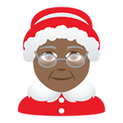 🤶🏾 Emoji Weihnachtsfrau: mitteldunkle Hautfarbe JoyPixels 6.0.