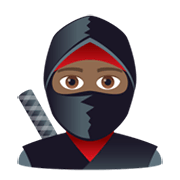 🥷🏾 Emoji Ninja: mitteldunkle Hautfarbe JoyPixels 6.0.