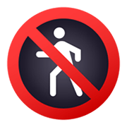 Emoji 🚷 Simbolo Del Divieto Di Transito Pedoni su JoyPixels 6.0.