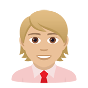 🧑🏼‍💼 Emoji Büroangestellte(r): mittelhelle Hautfarbe JoyPixels 6.0.