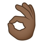 👌🏾 Emoji Señal De Aprobación Con La Mano: Tono De Piel Oscuro Medio en JoyPixels 6.0.