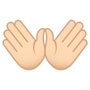 👐🏻 Emoji Manos Abiertas: Tono De Piel Claro en JoyPixels 6.0.