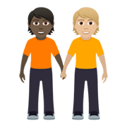 🧑🏿‍🤝‍🧑🏼 Emoji Dos Personas Dándose La Mano: Tono De Piel Oscuro Y Tono De Piel Claro Medio en JoyPixels 6.0.
