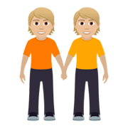 🧑🏼‍🤝‍🧑🏼 Emoji sich an den Händen haltende Personen: mittelhelle Hautfarbe JoyPixels 6.0.