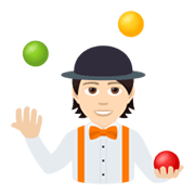 🤹🏻 Emoji Jongleur(in): helle Hautfarbe JoyPixels 6.0.