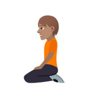 🧎🏽 Emoji Persona De Rodillas: Tono De Piel Medio en JoyPixels 6.0.