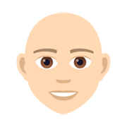 🧑🏻‍🦲 Emoji Persona: Tono De Piel Claro, Sin Pelo en JoyPixels 6.0.