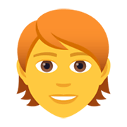 🧑‍🦰 Emoji Erwachsener: rotes Haar JoyPixels 6.0.