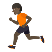 Emoji 🏃🏿 Persona Che Corre: Carnagione Scura su JoyPixels 6.0.
