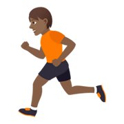 🏃🏾 Emoji Persona Corriendo: Tono De Piel Oscuro Medio en JoyPixels 6.0.