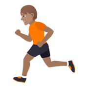 🏃🏽 Emoji Persona Corriendo: Tono De Piel Medio en JoyPixels 6.0.