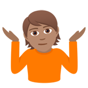 🤷🏽 Emoji schulterzuckende Person: mittlere Hautfarbe JoyPixels 6.0.