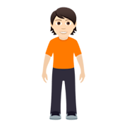 🧍🏻 Emoji stehende Person: helle Hautfarbe JoyPixels 6.0.