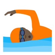 🏊🏿 Emoji Pessoa Nadando: Pele Escura na JoyPixels 6.0.