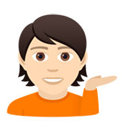 💁🏻 Emoji Pessoa Com A Palma Virada Para Cima: Pele Clara na JoyPixels 6.0.