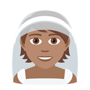 👰🏽 Emoji Person mit Schleier: mittlere Hautfarbe JoyPixels 6.0.