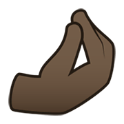 🤌🏿 Emoji zusammengedrückte Finger: dunkle Hautfarbe JoyPixels 6.0.