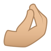 🤌🏼 Emoji zusammengedrückte Finger: mittelhelle Hautfarbe JoyPixels 6.0.
