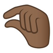 🤏🏾 Emoji Mano Pellizcando: Tono De Piel Oscuro Medio en JoyPixels 6.0.