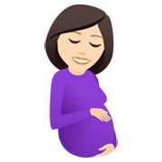 🤰🏻 Emoji schwangere Frau: helle Hautfarbe JoyPixels 6.0.