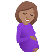 🤰🏽 Emoji schwangere Frau: mittlere Hautfarbe JoyPixels 6.0.