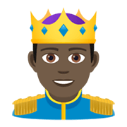 🤴🏿 Emoji Príncipe: Pele Escura na JoyPixels 6.0.
