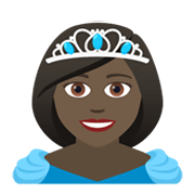 Émoji 👸🏿 Princesse : Peau Foncée sur JoyPixels 6.0.