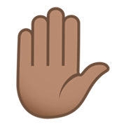 ✋🏽 Emoji Mão Levantada: Pele Morena na JoyPixels 6.0.