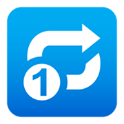 🔂 Emoji Botão De Repetir Uma única Faixa na JoyPixels 6.0.