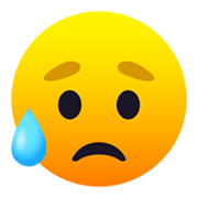 😥 Emoji Rosto Triste, Mas Aliviado na JoyPixels 6.0.