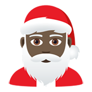 🎅🏿 Emoji Weihnachtsmann: dunkle Hautfarbe JoyPixels 6.0.