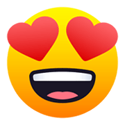 😍 Emoji Cara Sonriendo Con Ojos De Corazón en JoyPixels 6.0.
