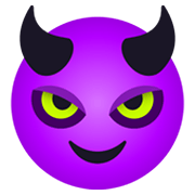 😈 Emoji grinsendes Gesicht mit Hörnern JoyPixels 6.0.
