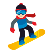🏂🏻 Emoji Praticante De Snowboard: Pele Clara na JoyPixels 6.0.